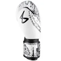 Boxing gloves Sak Yant Tigers, White/Black