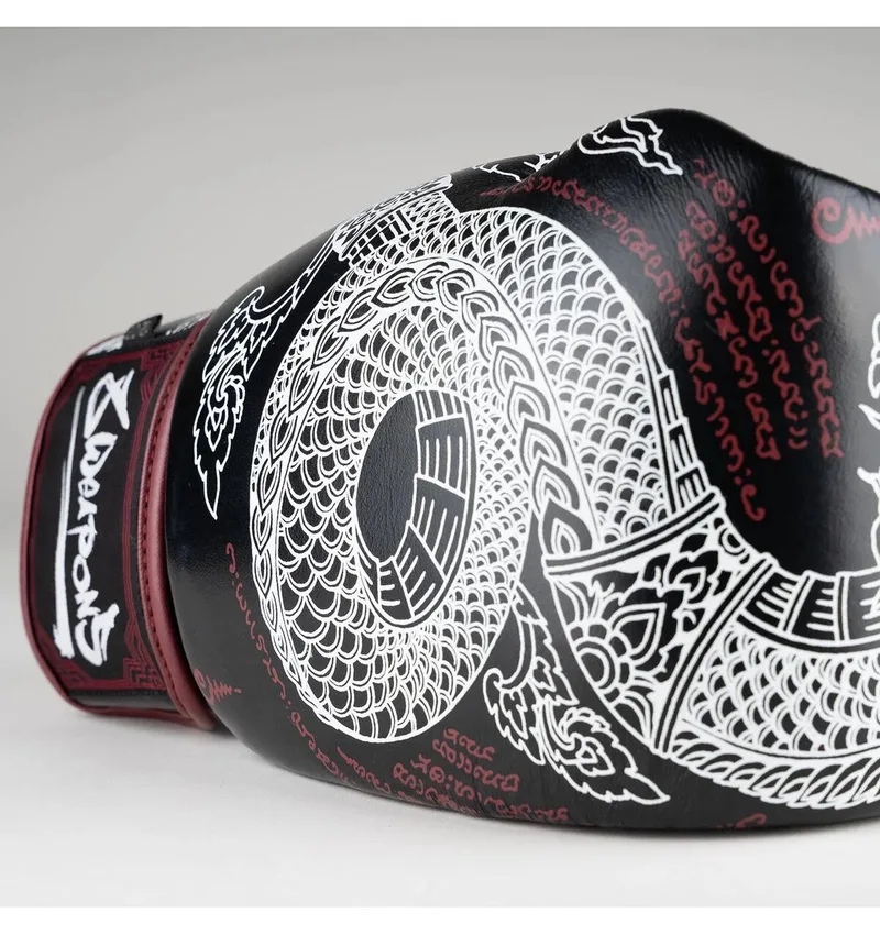 Boxing gloves Sak Yant Naga Black
