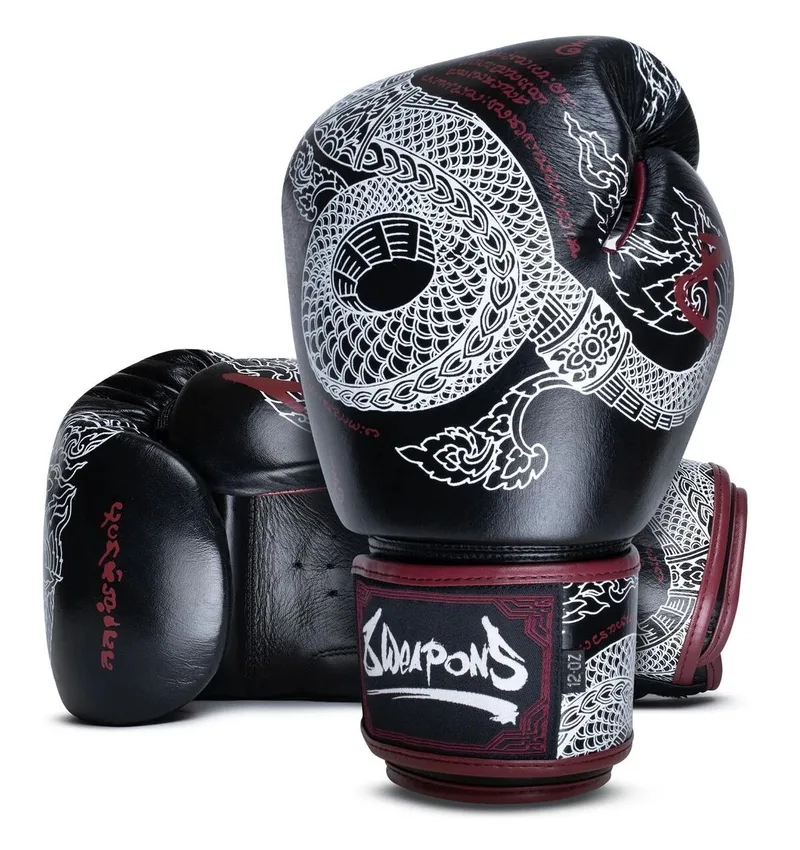 Boxing gloves Sak Yant Naga Black