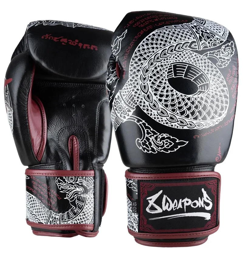 Boxing gloves Sak Yant Naga Black