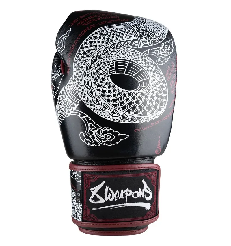 Boxing gloves Sak Yant Naga Black