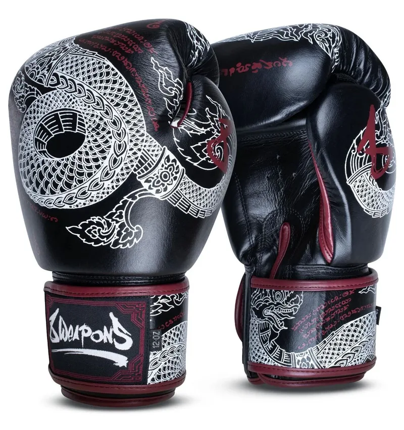 Boxing gloves Sak Yant Naga Black