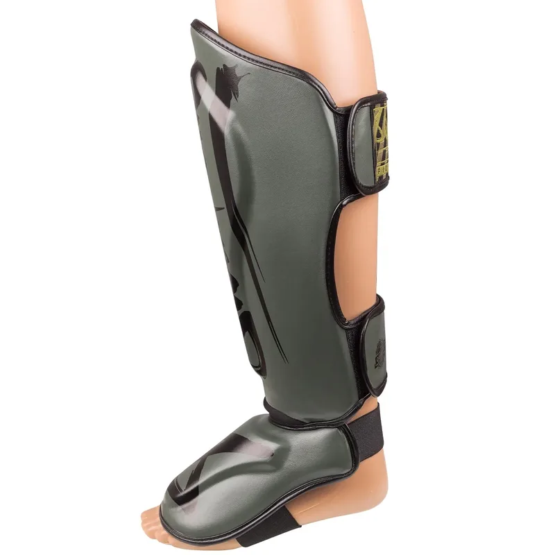 Muay Thai Shin Guard Unlimited 2.0 Olive/Black