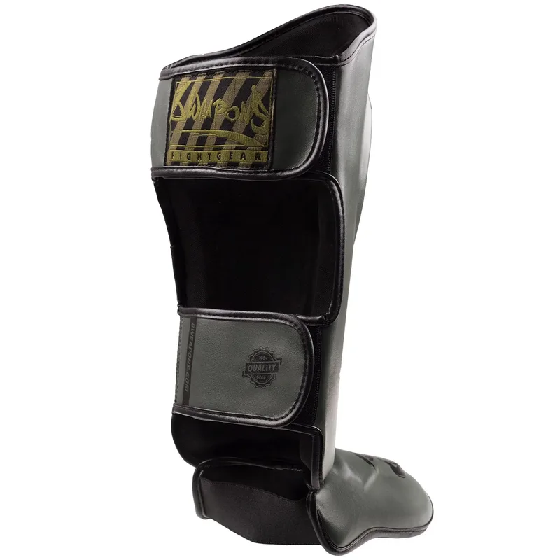 Muay Thai Shin Guard Unlimited 2.0 Olive/Black