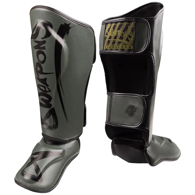Muay Thai Shin Guard Unlimited 2.0 Olive/Black