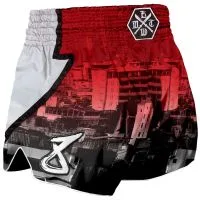 Muay Thai Short Lightning Red City