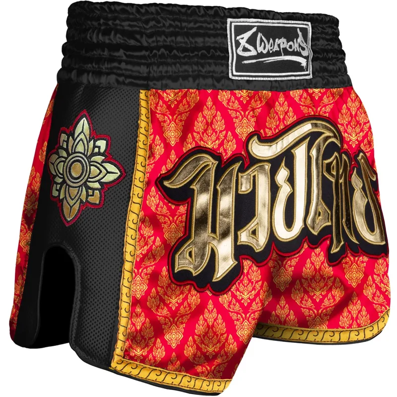 Muay Thai Short Super Mesh Ancient 2.0 Red/Gold