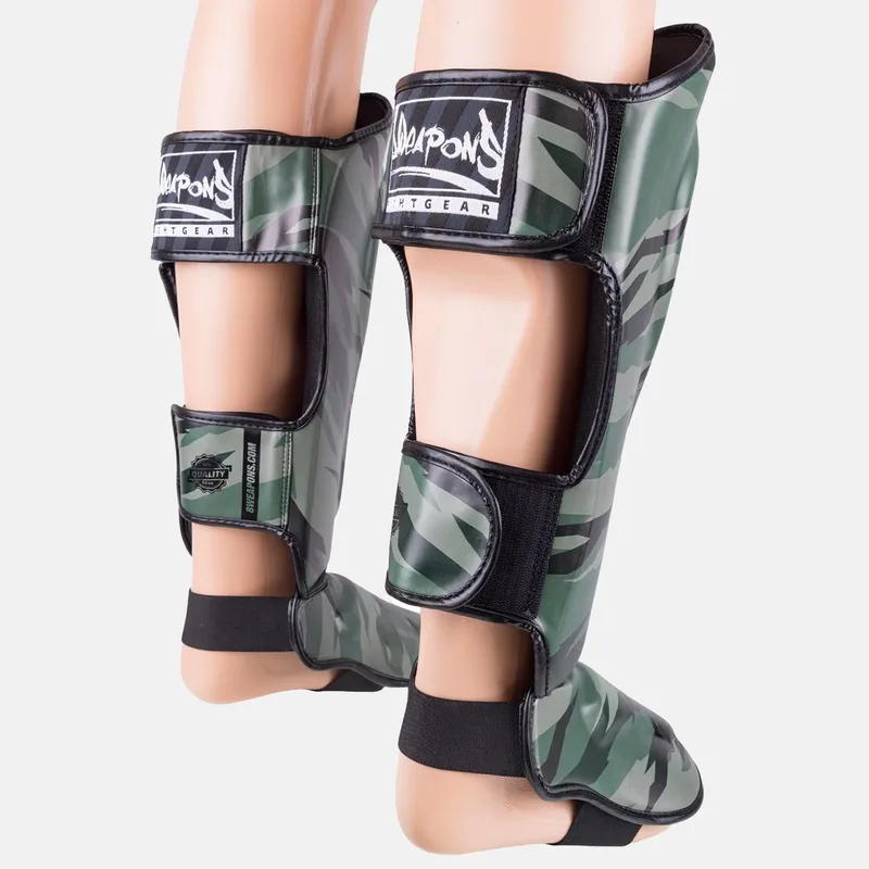 Muay Thai Shin Guard Unlimited 2.0 Woodland Camo