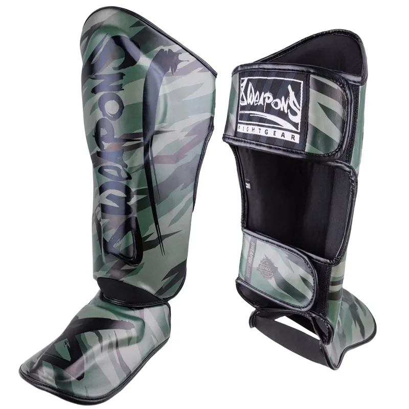 Muay Thai Shin Guard Unlimited 2.0 Woodland Camo