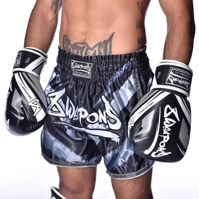 Muay Thai Short Shift Black-Matt