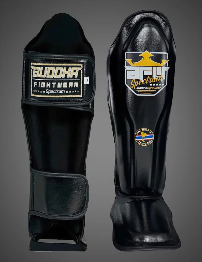 Muay Thai Shin Guard Spectrum Thailand Black