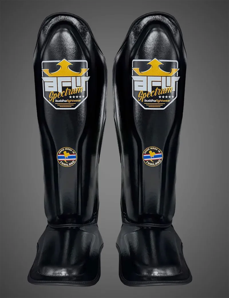 Muay Thai Shin Guard Spectrum Thailand Black